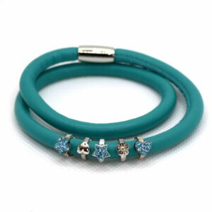 JoGo London - Link-Up Women's Charm Leather Double-Row Bracelet