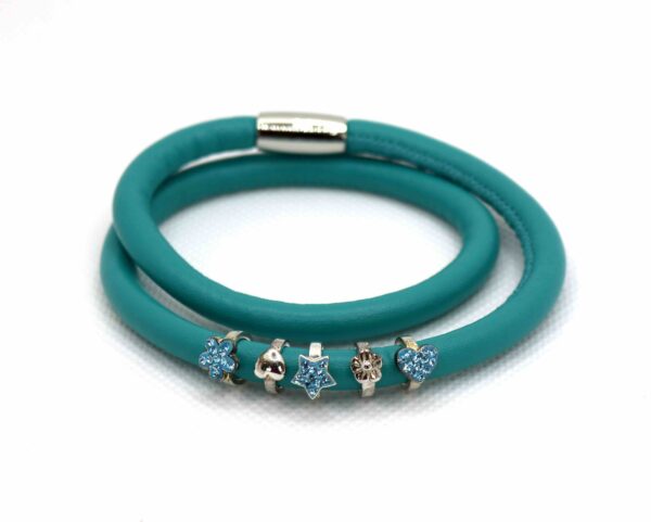 JoGo London - Link-Up Women's Charm Leather Double-Row Bracelet