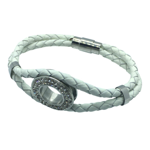 JoGo London - Link-Up Women’s Twisted Leather Sparkly Bracelet